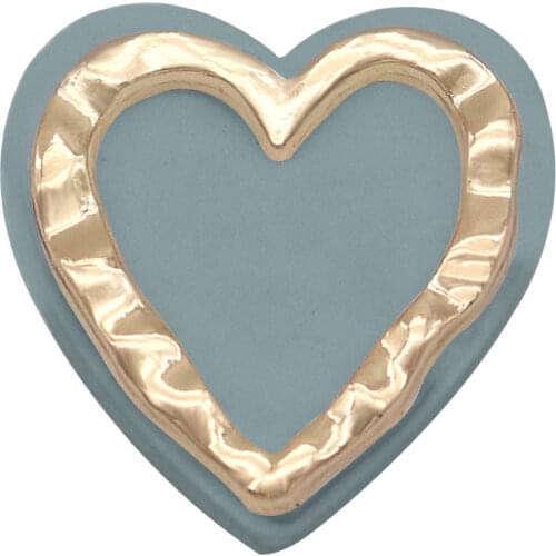 Heart LOVE Golden 20mm Resin snap button jewelry DIY bracelet MY1002