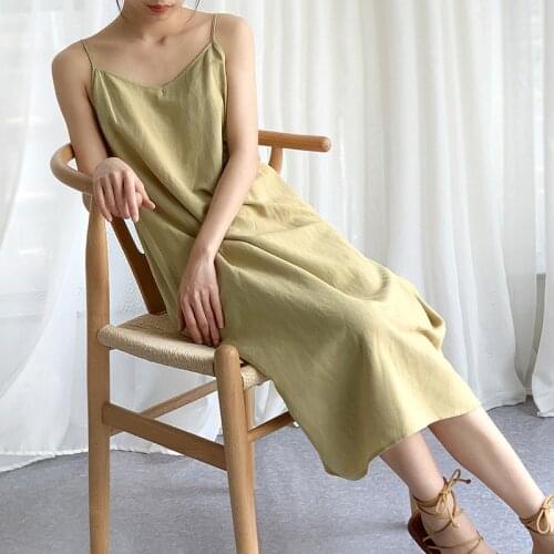Sherhure Linen Summer Dresses