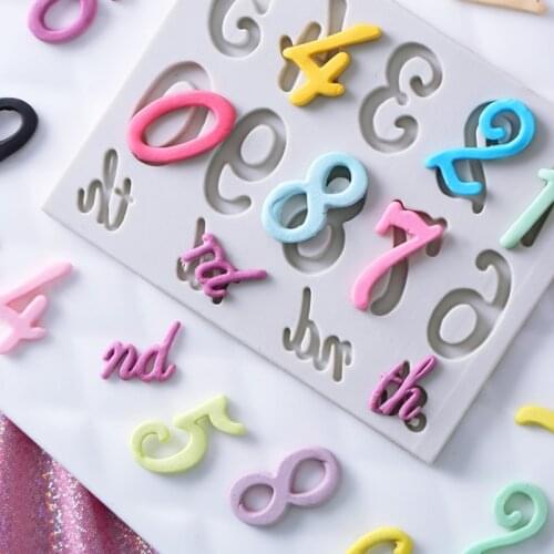 Alphabet & Numbers Silicone Mold Fondant Mould Cake Decorating Tool Chocolate, Gumpastes Mold, Sugarcraft ,Kitchen Gadgets