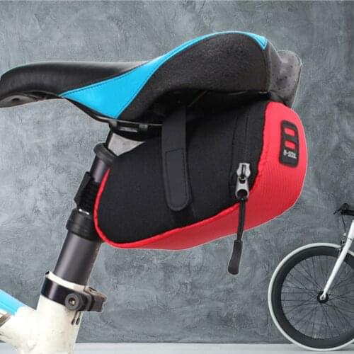 Bicycle Rear Seatpost Bag Nylon Waterproof Cycling Seat Pack Portable Storage Bag for Mountain Bike and Road Bicycles Supplies