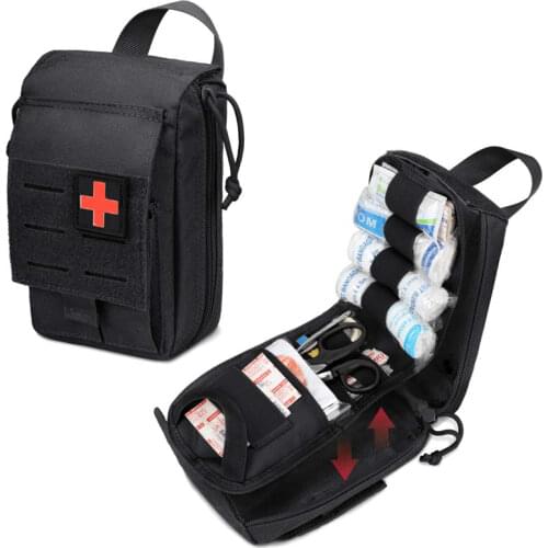 Tactical Moll First Aid Kit Pouch Survival Bag Tourniquet EDC Medical Bag Survival Waist Pack Phone Bag Camping Flashlight Pouch