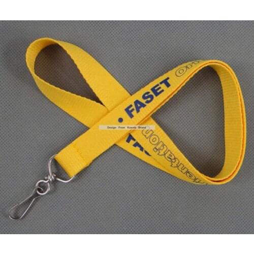 Heat transfer printed 20mm*90cm retail/small order custom lanyard logo printed sublimated lanyard cheap business strap