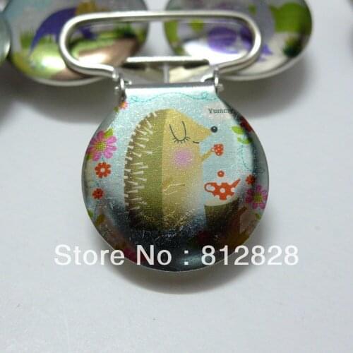 25pcs 1'' 25mm Hedgehog Pacifier Clips/Suspender Clips