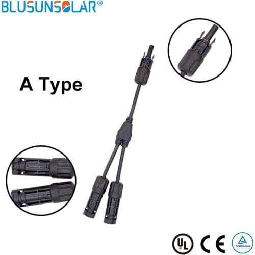 1 Pair Y Type Branch Solar Connector 2 to 1/ 3 to 1/ 4 to 1 Paralle Male And Female DIY Solar Kits System