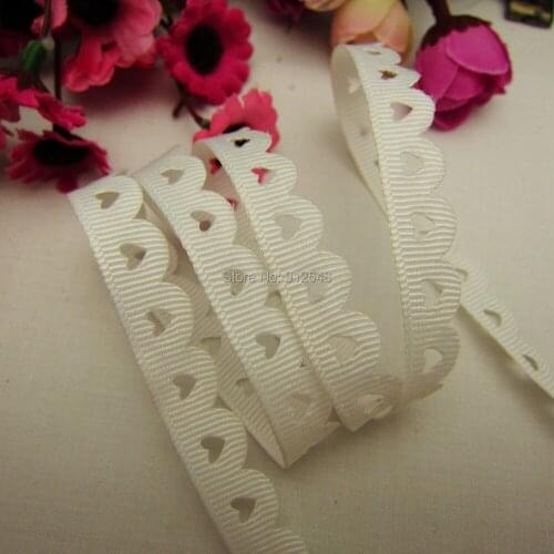 1410159,hot sale 10mm hollow Flowers solid Grosgrain ribbon, DIY handmade materials,Clothing accessories,Gift Wrapping