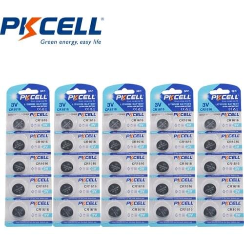 25Pcs 5Cards Lithium Button Battery 3V CR1616 CR 1616 DL1616 ECR1616 LM1616 Cell Coin Batteries For Watch Electronic Toy Remote