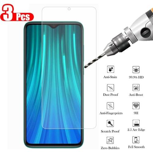 3Pcs Tempered Glass For Xiaomi Redmi note 8 pro glass Screen Protector For Xiaomi Redmi note 7 note7 Note8Pro Protective Glass