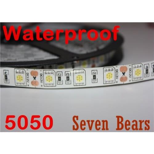 5m/lot led strip 5050 RGB Waterproof 300,DC 12V RGB/Blue/Yellow/Red/Green/White/Warm white Strip Light 5M free shipping