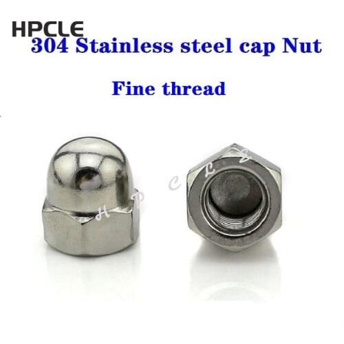 5pcs DIN1587 304 Stainless steel Fine thread cap Nuts Cap Nut Acorn Dome Head Hex Nuts