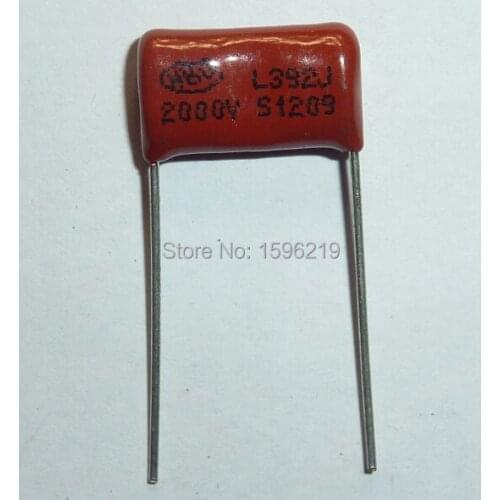 50pcs CBB capacitor 392 2000V 392J 2KV 3900pF 3.9nF P15 CBB81 Metallized Polypropylene Film Capacitor