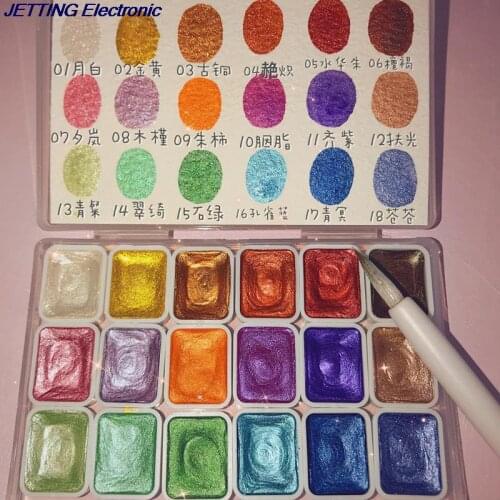 6pcs Blooming Paints Watercolor Powder For Nails Abstract Nail Art Pigment Magic Pearl Chrome Polish Manicure Glitter