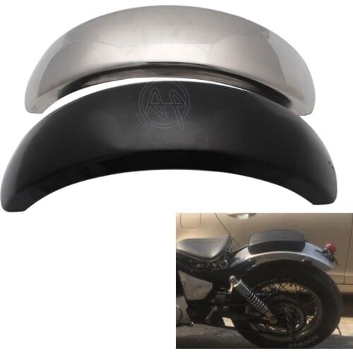 6.1inch/15.6cm Flat Motorcycle Rear Fender Flares Trailer Motorbike Mud Flaps Splash Guard Long for Harley Bobber Chopper VTX DS