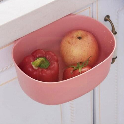 Household Portable Kitchen Cabinet Door Plastic Basket Waste Garbage Can Desktop Trash Bin Box Bowl Barrel Trash Hanging St X9N6