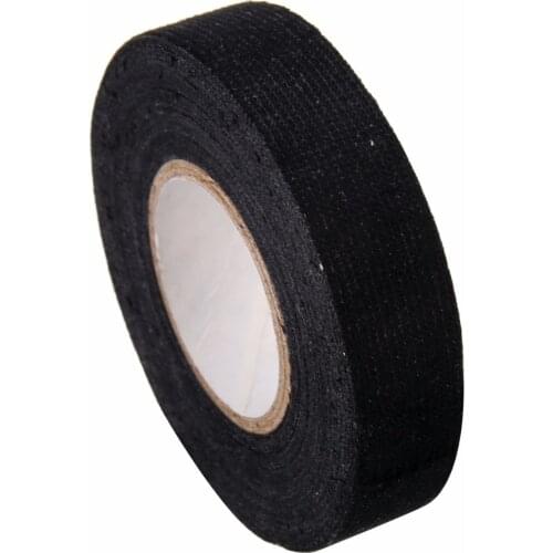 1pc Black Adhesive Cable Protection Fabric Tape Looms Wiring Harness Cloth 19mm x 15m