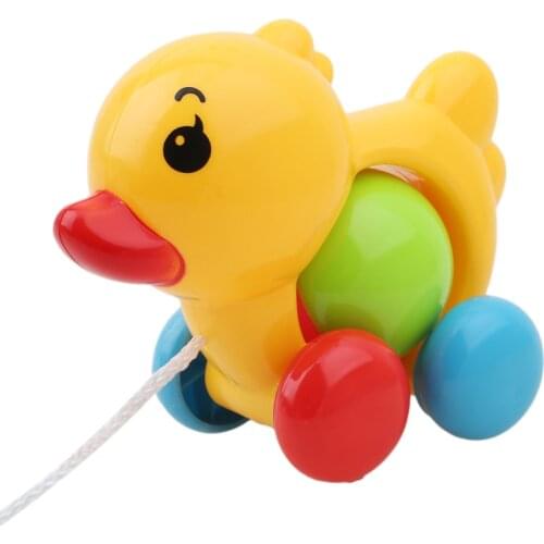 Toddler Kids Baby Toys Traditional Pull Along Duck Plastic Toys For Children Newbrons Baby Learn Walk Toy Rattles