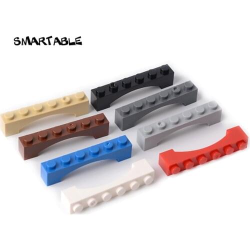 Smartable Arch 1x6 Raised Bow Building Block Parts Toys For Kid Creative Compatible Major Brands 92950 30pcs/lot