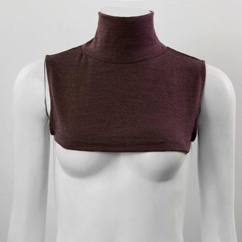 Korean Style Turtleneck Fake Collar Wool Warm Neck Cover Detachable Half Shirt Top Faux Collar Clothing Undershirt False Collar