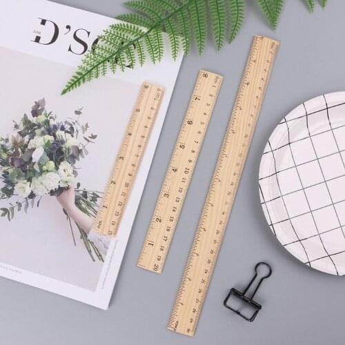 Limit shows 15cm 20cm 30cm Wooden Ruler Double Sided Student Office School Measuring Tool measuring tool stationery Straight