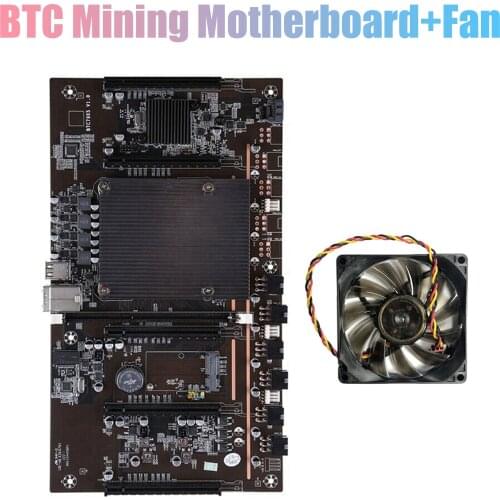 X79 H61 BTC Miner Motherboard With Cooling Fan LGA 2011 DDR3 Support 3060 3070 3080 Graphics Card For BTC Miner Mining