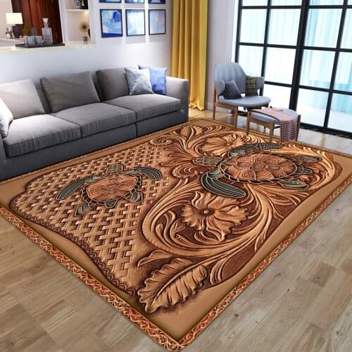 Nordic Carpets for living room bedroom bedside Soft Flannel 3D Retro floral Printed Area Rug Parlor floor Mat non-slip Large Rug