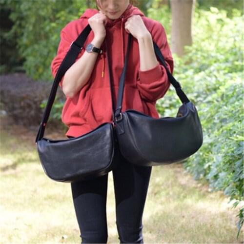 Original luxury personality design sense natural genuine leather mens messenger bag street fashion fan single shoulder bag