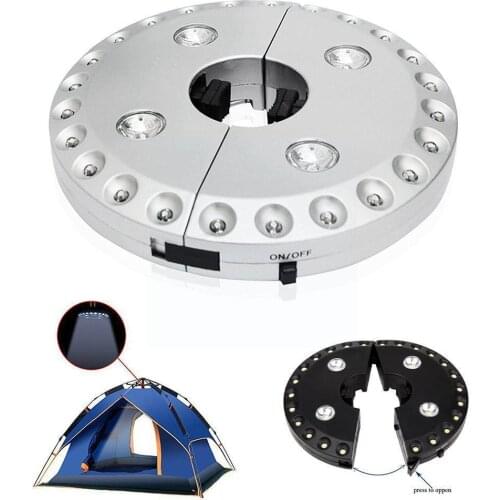 Outdoor Portable Camping Tent Light 24+4 Super Bright LED Umbrella Lantern Hook Light Camping Equipment Garden V6U7