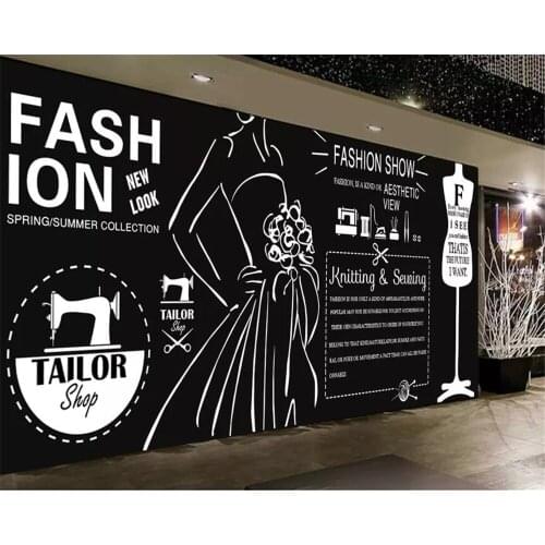 Beibehang Custom wallpaper large high-grade European-style hand-painted clothing store photo wallpaper mural background mural