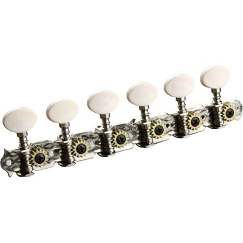 Silver 12-String Acoustic Guitar Machine Heads Knobs Guitar String Tuning Peg Tuner (6 for Right)