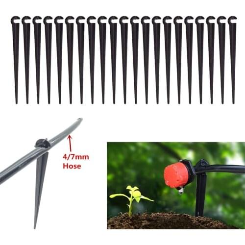 20Pcs 1/4'' C-type Drip Irrigation Hose Holders For 4/7mm Drip Irrigation Tube Pipe Support Pipe Fixed Stem Gardening Accessorie