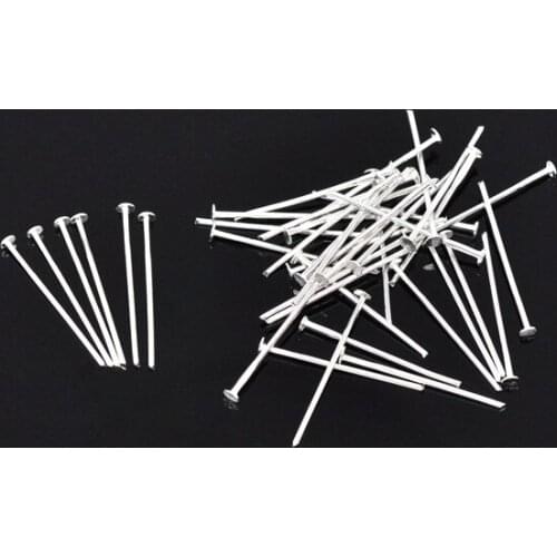 Lovely 700PCs Silver Plated Head Pins 0.7x22mm(21 gauge) (B01529)
