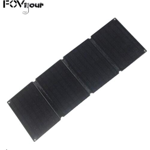 FOVigour 40W Portable ETFE Solar Panel Foldable Solar Charger with Dual USB Output & 12V DC for Mobile Phone and 12V Batteries