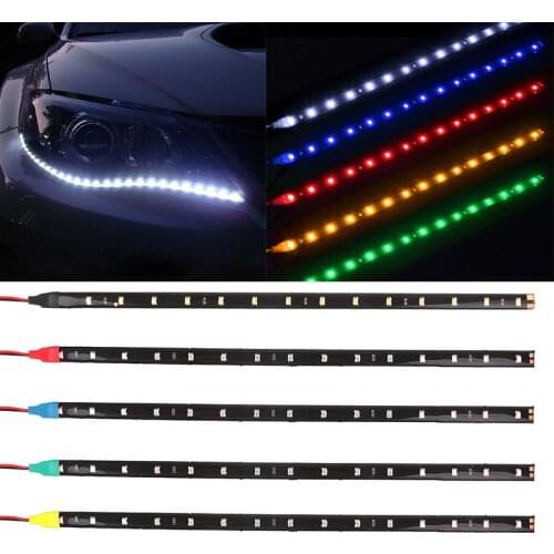 SMD 3528 Led Strip Waterproof Car Auto Flexible Led Tape light Red Green Blue Green white Super bright Car Styling decor lamp
