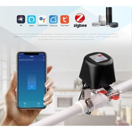 Tuya Zigbee 3.0 Water Shut Off Valve Smart Wireless Control Gas Zigbee Controller Sensor linkage work with Alexa Google Home