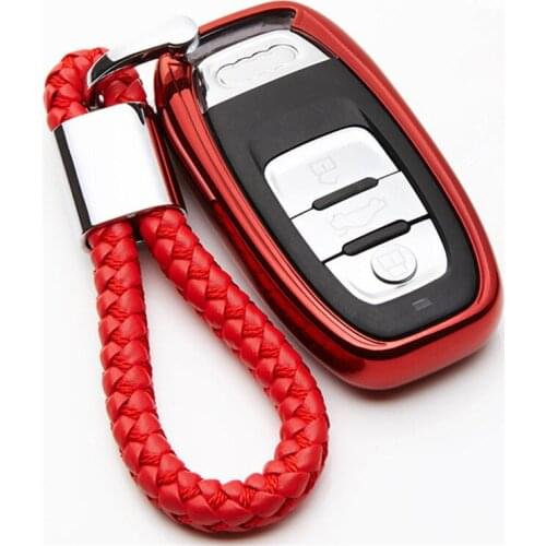 TPU Car Key Cover Case Holder For Audi A3 A4 A4L A6L Q5 A5 A6 A7 754C 754G S5 S7 B6 B7 B8 A8 Quattro Q3 Q7 2009 2010 2011 2012
