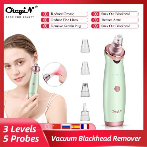Microdermabrasion Blackhead Remover Vacuum Suction Face Pimple Acne Comedone Extractor Facial Pores Cleaner Skin Care Tools 38