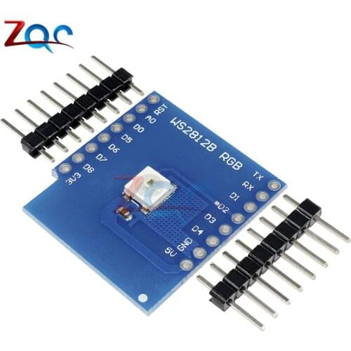 WeMos D1 Mini WS2812B RGB LED Shield ESP8266 Module Board with Pins