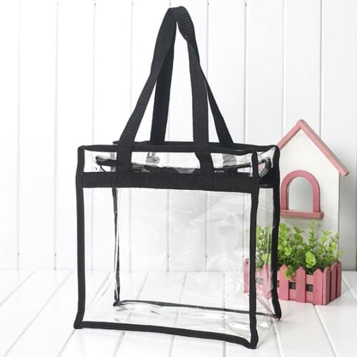 Women Clear Transparent Tote Bag PVC Bag Shopping Travel WaterproofCasual