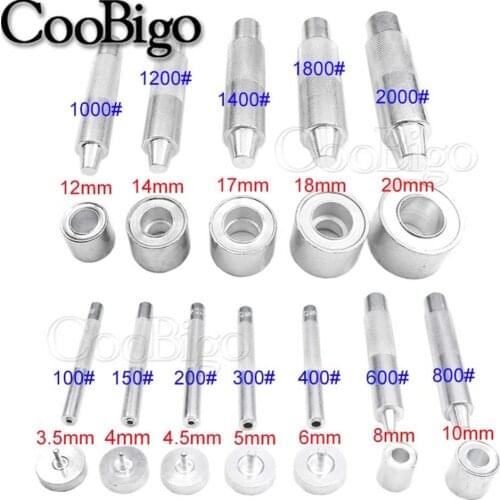 1 Set 3.5-20mm Handmade Metal Eyelets Mold Tool Grommet installation Carbon Steel DIY Tool Leather Craft Accessories