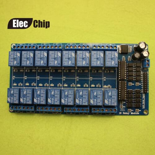 1pcs 12V 16 Channel Relay Module for arduino ARM PIC AVR DSP Electronic Relay Plate Belt optocoupler isolation