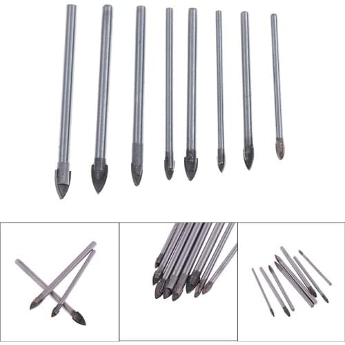1Pcs 3/4/5/6mm Carbide Triangle Spear Point Head Mirror Ceramic Marble Tile Glass Drill Bit