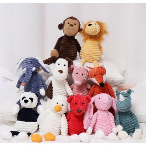Among Us 1pcs Cute Torest Animal Plush Toy Stripe Baby Elephant Lion Fox Rabbit Pig Soft Stuffed Toys