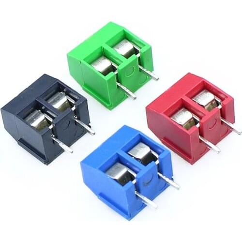 100Pcs/lot KF301-5.0-2P Pitch 5.0mm Straight Pin 2P Screw PCB Terminal Block Connector