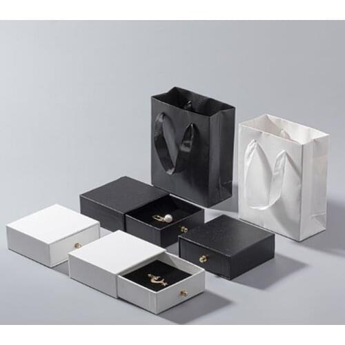 12Pcs Jewelry Box 10x10x4cm Christmas Gift Box with Sponge Inside for Ring Necklace Earring Jewelry Display Packaging Box