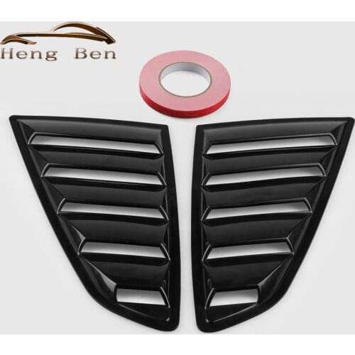 2Pcs/set Fit 15-17 Ford Mustang GT Vent Side Window Louver Covers Mach Style