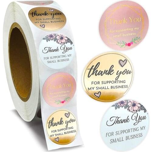 500pcs Handmade Thank You Stickers Gift Seal Label Handmade Scrapbooking Paper Tag for Baking Package Wedding Party Gift