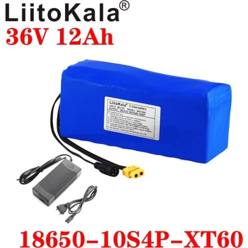 2020 NEW LiitoKala 36 V 12AH Battery Electric Bicycle Built In Lithium Battery BMS 20A 36 Volt With 2A Battery Charge Ebike XT60