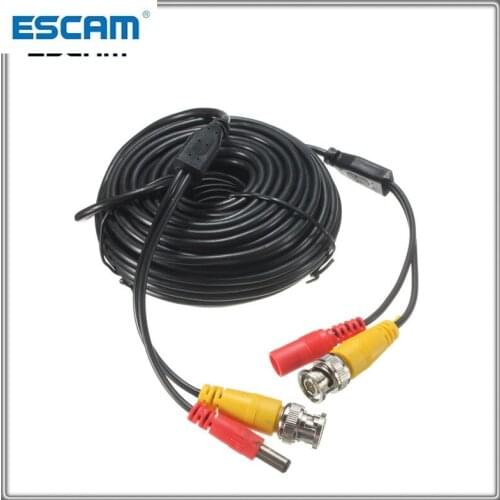 20 meter CCTV Camera Accessories BNC DC Plug Video Power Coaxial Cable for Surveillance camera DVR Kit Length 20m 65ft