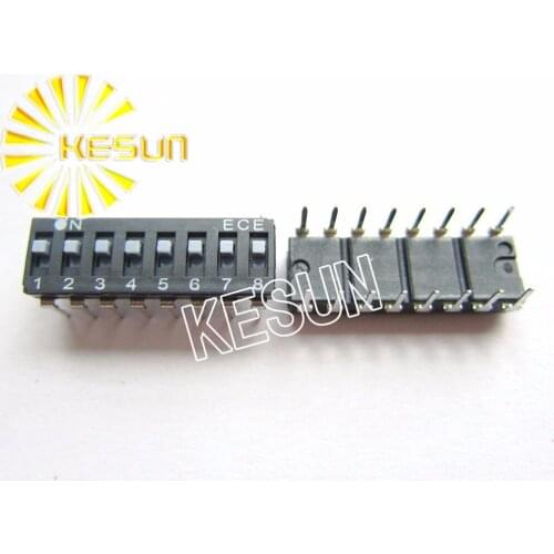FREE SHIPPING 10PCSx 100% Original EAM108 8P 2.54mm Black Stackable DIP Switch EAM108E