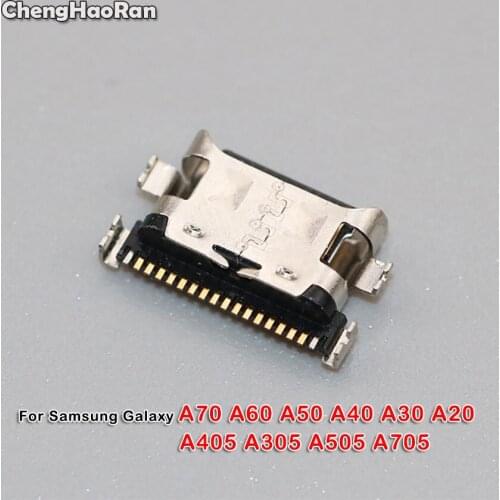ChengHaoRan 5pcs Micro USB Jack Socket Charging Port Connector For Samsung Galaxy A70 A60 A50 A40 A30 A20 A405 A305 A505 A705