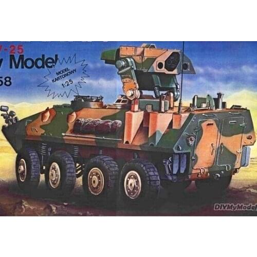 DIYMyModeI USA LAV-25 Piranha DIY Handcraft Paper Model KIT Handmade Toy Puzzles Gift Movie props